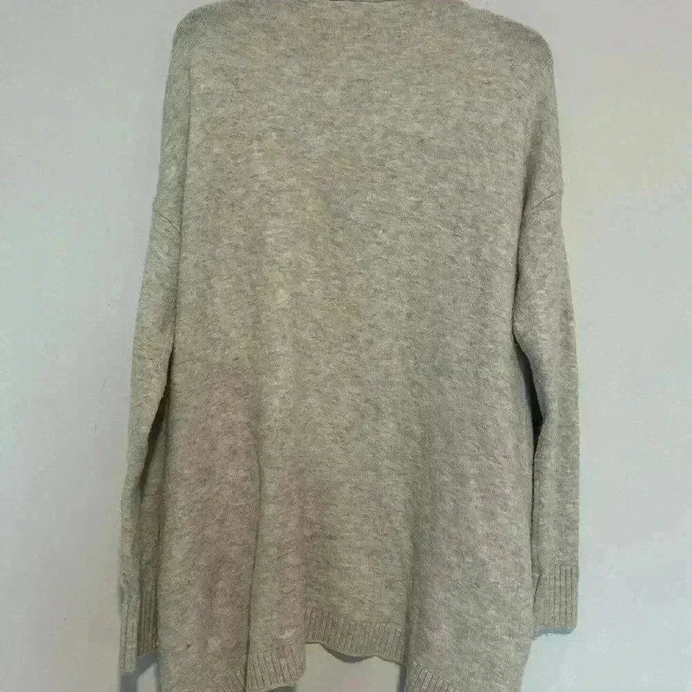 J Crew Sweater Open Cardigan Size 8 Wool/Alpaca/Nylon/Elastane
